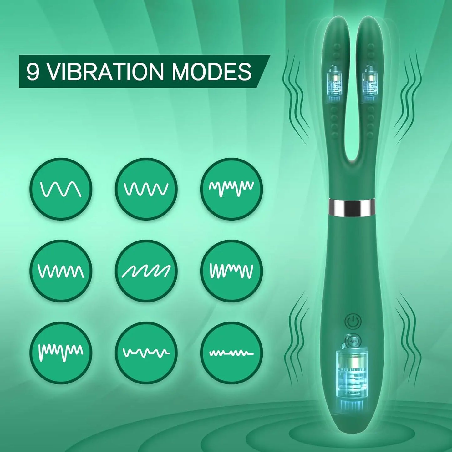 Clitoral & G-Spot Rabbit Vibrator with 9 Modes