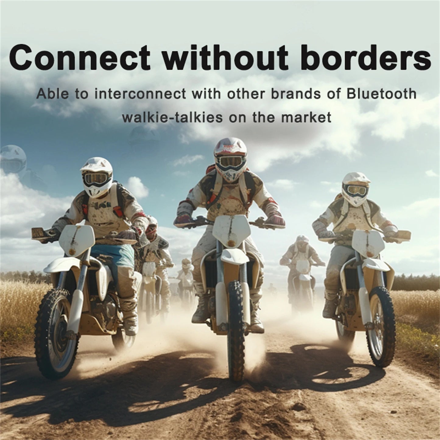 EJEAS Q8 Motorcycle Mesh Intercom Bluetooth 5.1