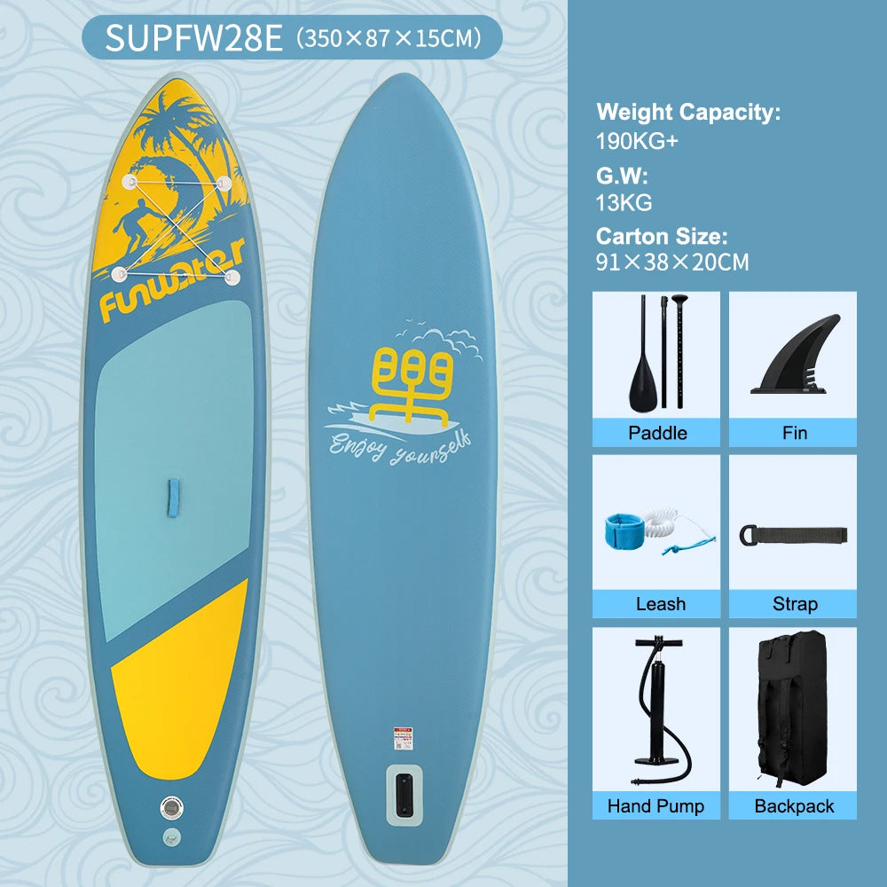 Feath-R-Lite 11'6" Koi Inflatable SUP Board Set