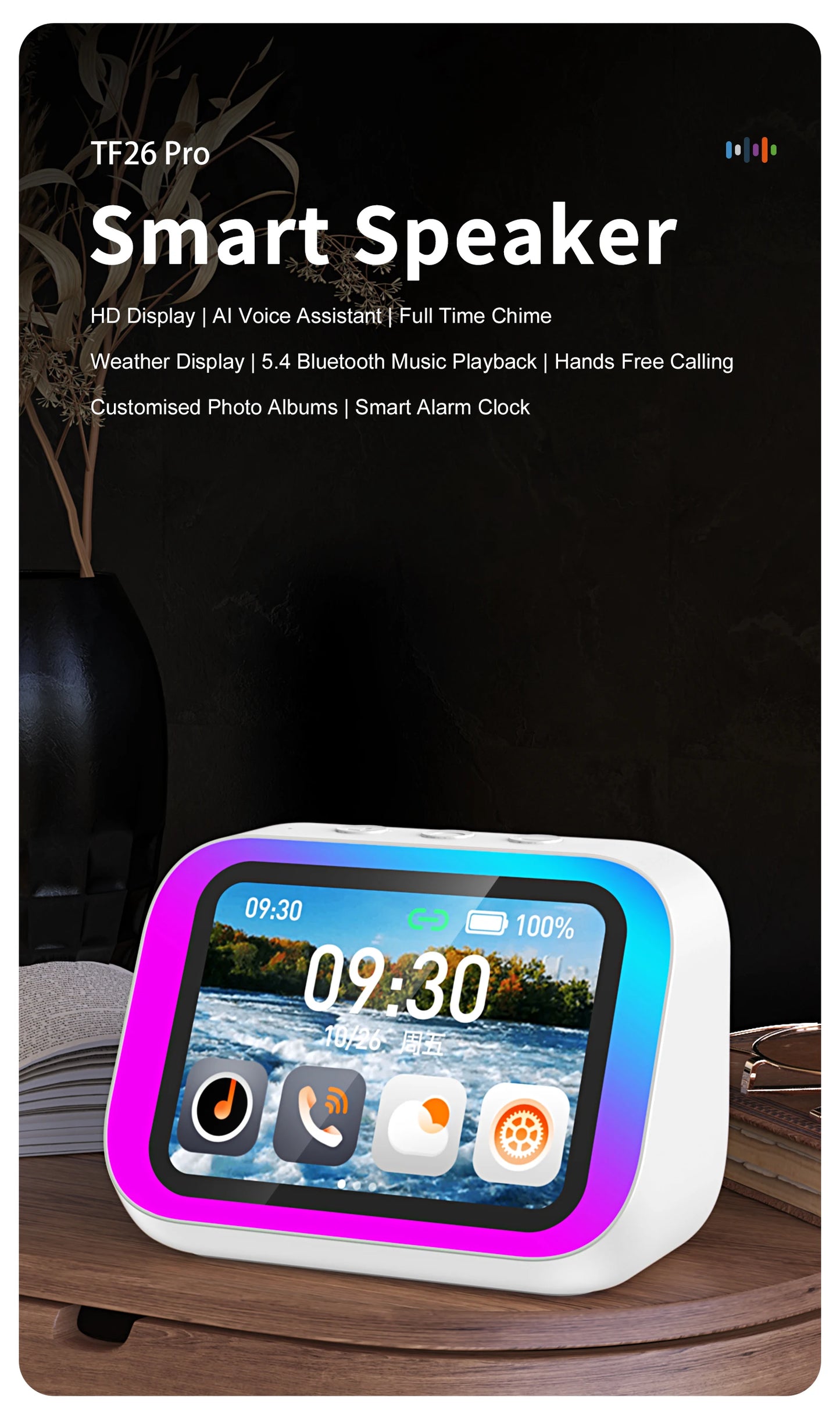 Smart Bluetooth Speaker with Weather Display