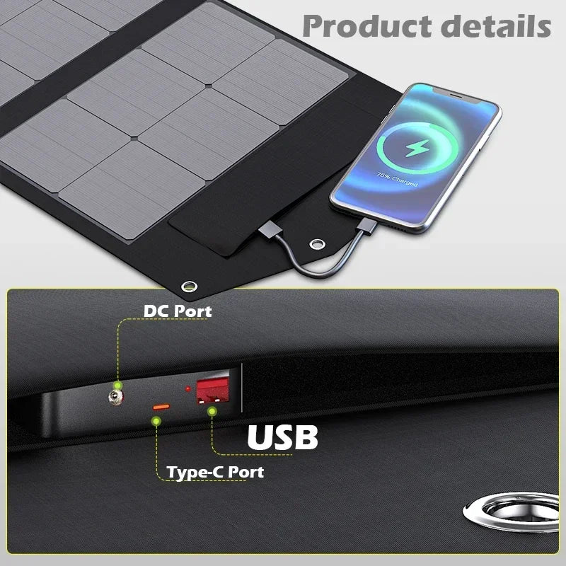 Flexible Foldable Portable Solar Panel Kit 500W-2000W