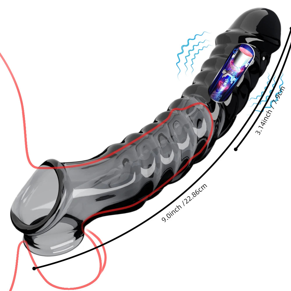 Reusable Silicone Penis Enlargement Sleeve & Cock Rings