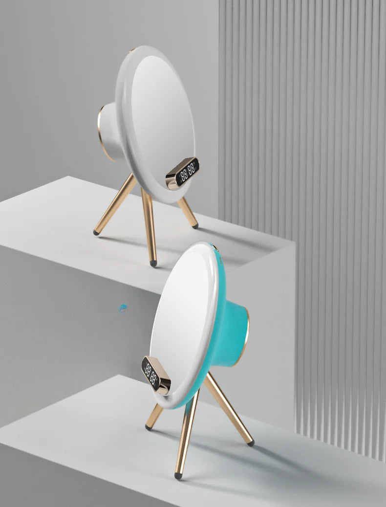 Smart Bluetooth Makeup Mirror with Wireless Charger