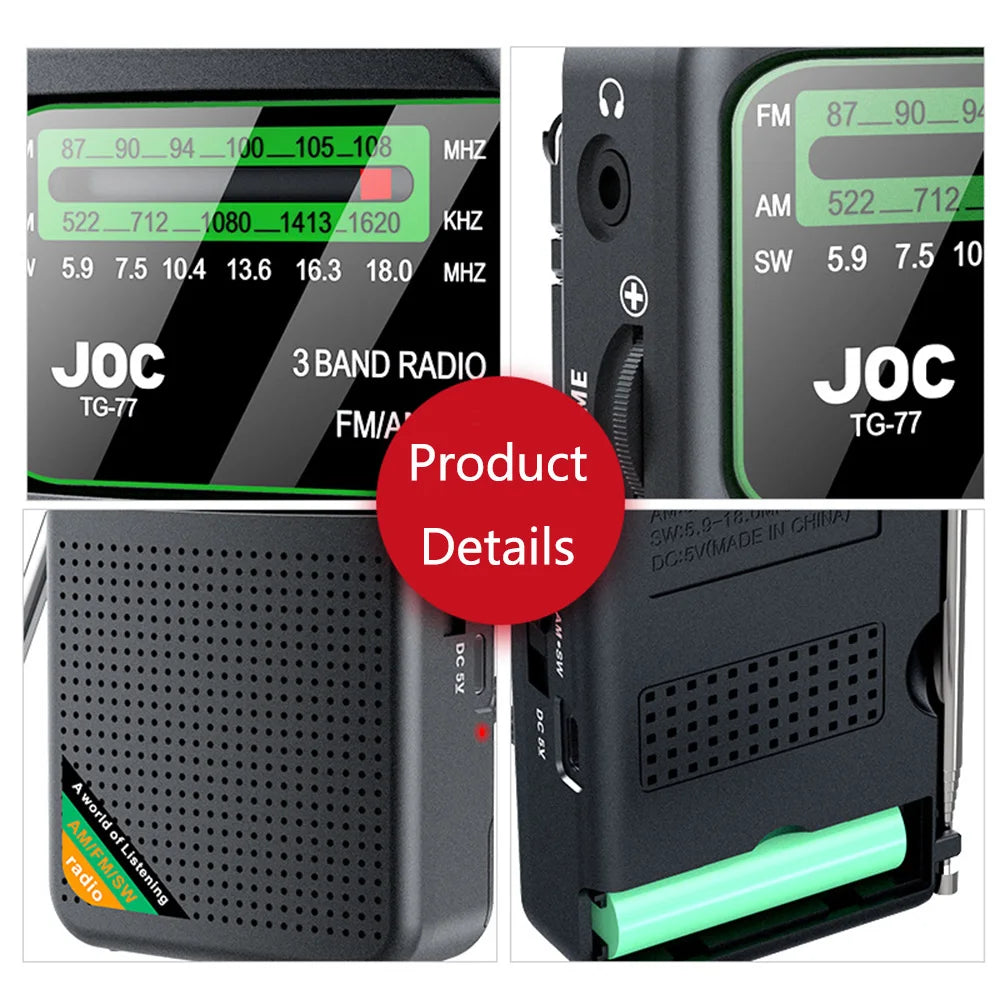 Stay tuned on the go with this mini pocket radio!