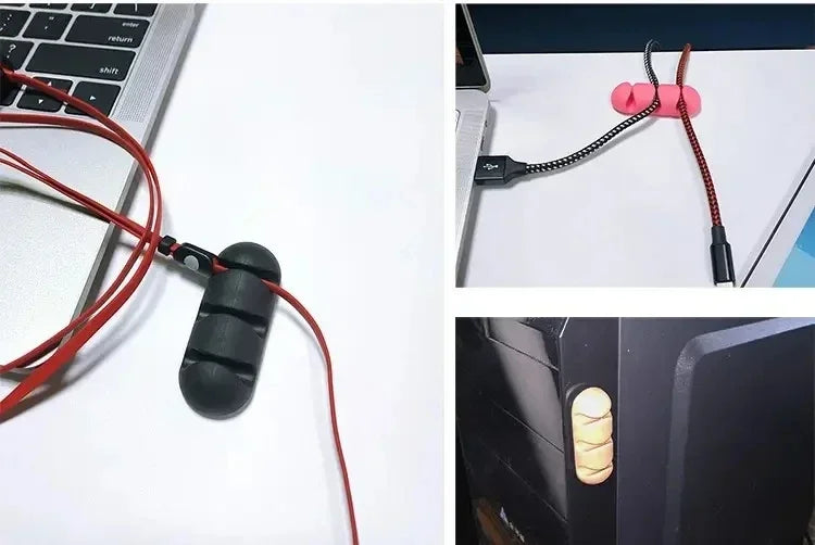 VIKEFON Silicone Cable Organizer Clips Set