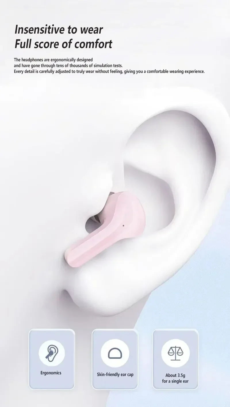 Wireless Bluetooth Earphone Digital Display Stereo Sound Earphones