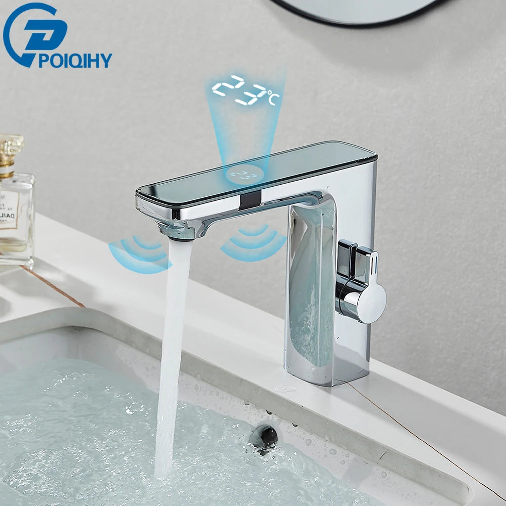 Smart Touchless Basin Faucet with Digital Display