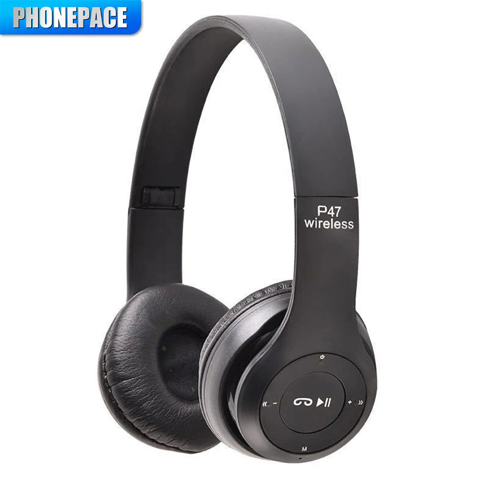 Wireless bluetooth headphone With Mic Noise Cancelling Headsets Stereo Sound - Clickilix