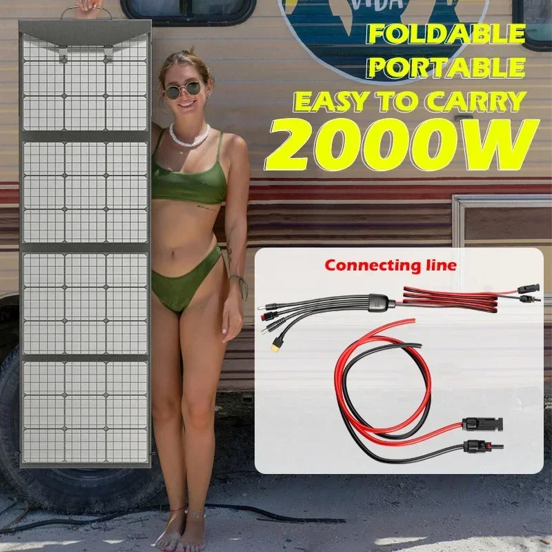 Flexible Foldable Portable Solar Panel Kit 500W-2000W