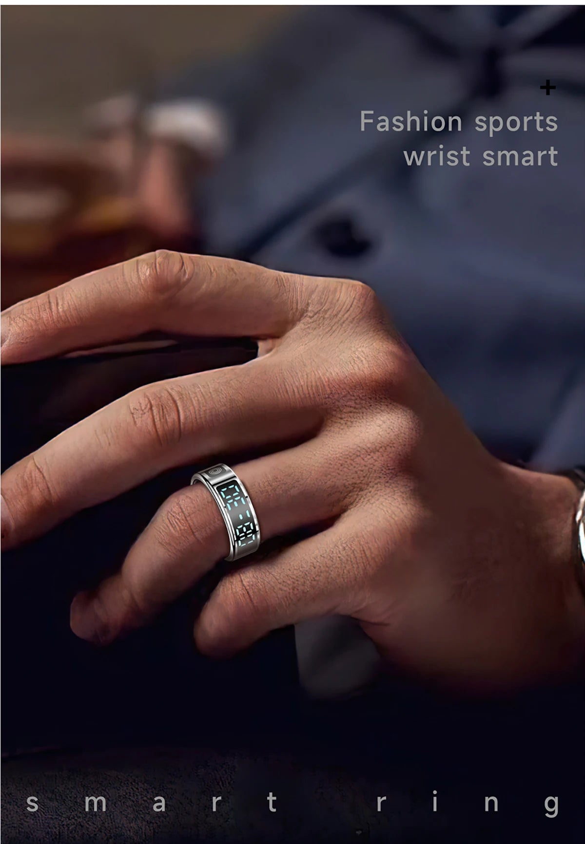 Smart Ring 5ATM Waterproof with Gesture Control