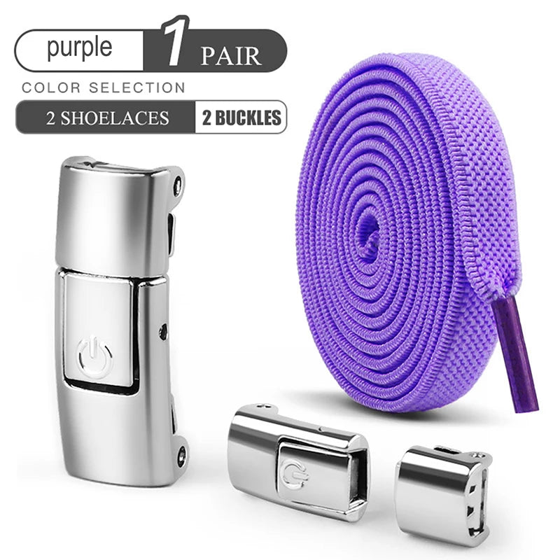 8mm No-Tie Elastic Shoelaces with Press Lock - Clickilix