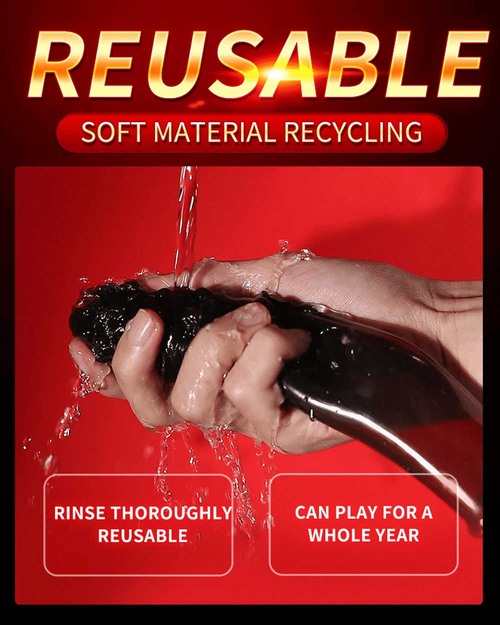 Reusable Penis Extension Sleeve with Vibrator
