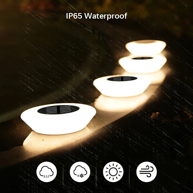 1/4Pack Solar Ground Lights, Waterproof Outdoor