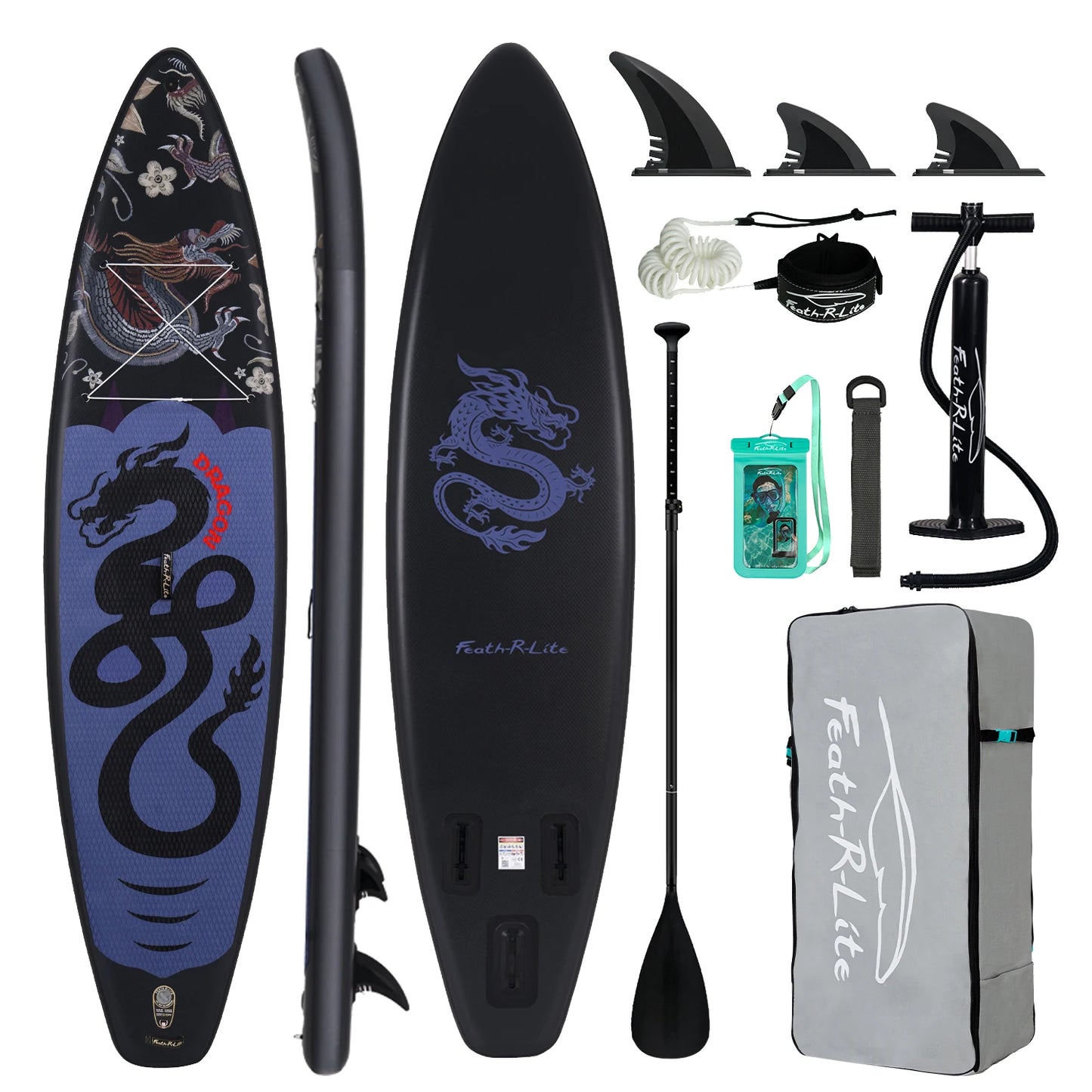 Feath-R-Lite 11'6" Koi Inflatable SUP Board Set