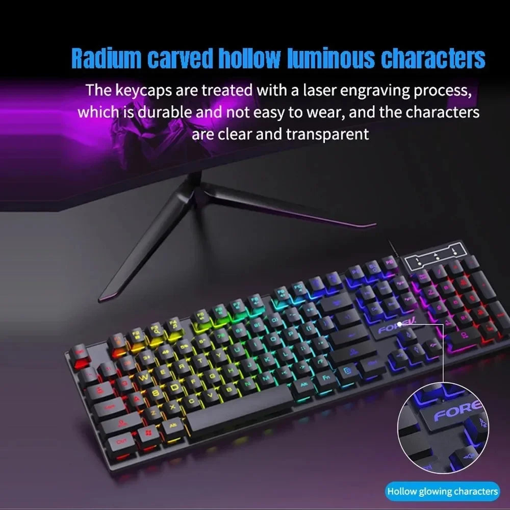 104-Key Backlit Mechanical Gaming Keyboard & Mouse Set