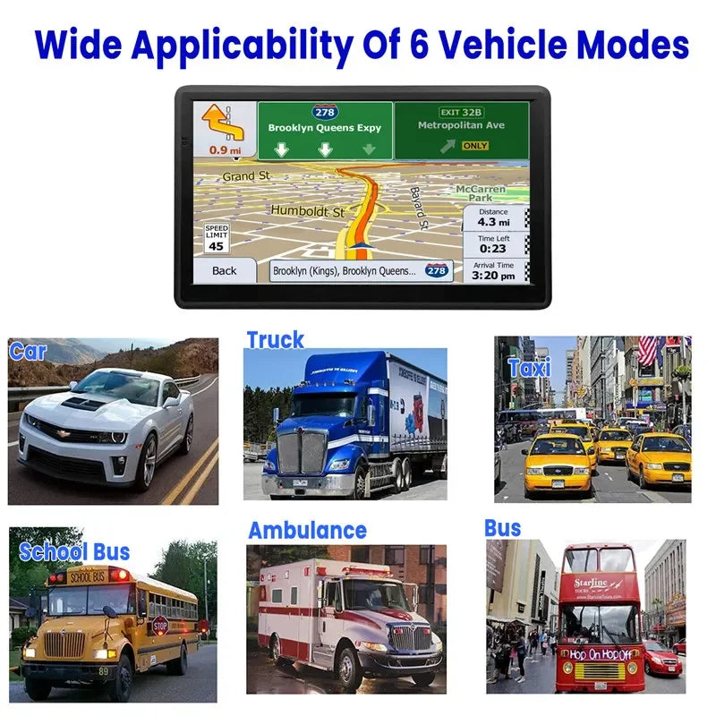 Drive smarter with this 7"/5" GPS Navigation System!