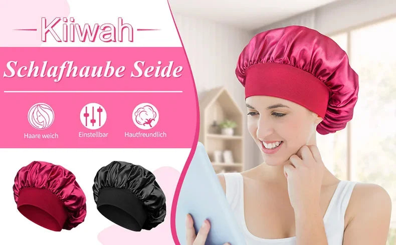 Silk Nightcap for Women with Wide Brim