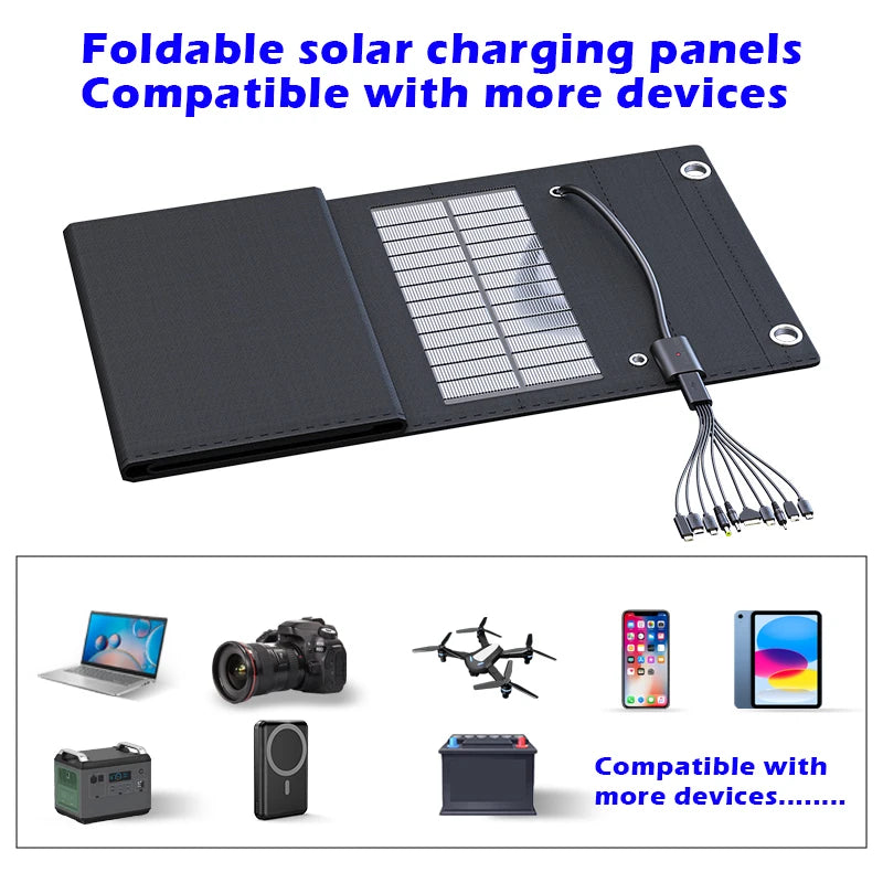 70W Portable 5V Solar Panel with USB Ports – Outdoor Power
