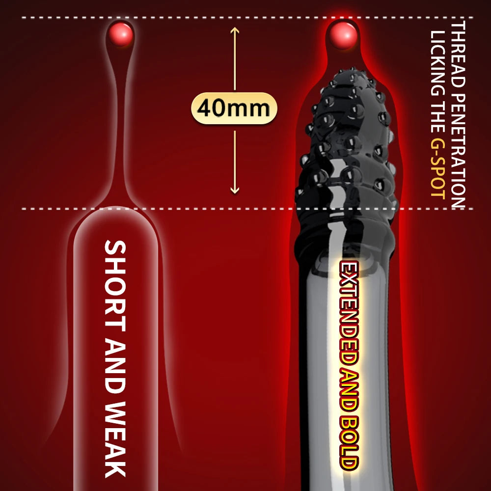 Reusable Penis Extension Sleeve with Vibrator