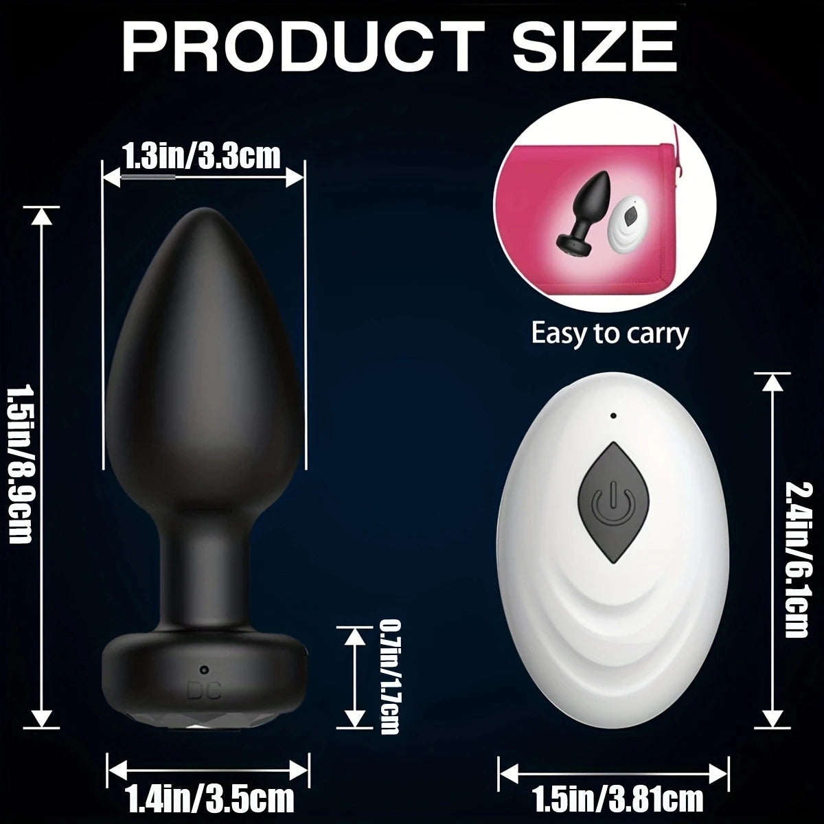 Mini Remote Control Vibrating Anal Plug