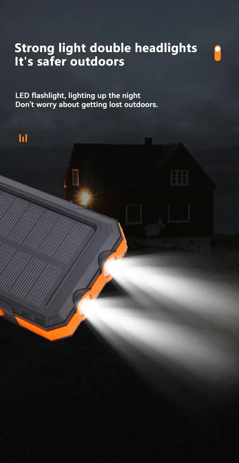 200000mAh Solar Power Bank Fast Charging