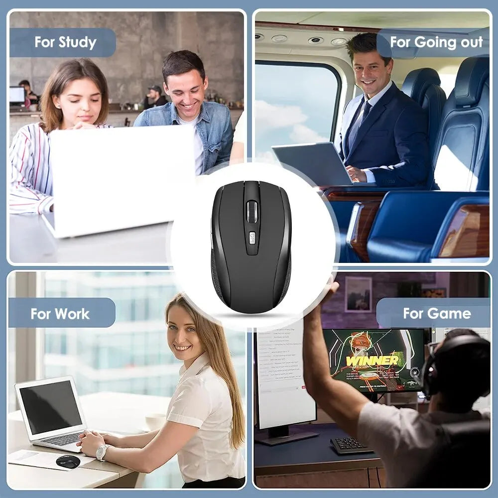 Wireless Silent Mouse – Smooth, Quiet, Portable Performance!