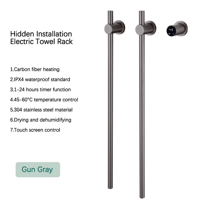 Smart Electric Heated Towel Rack with Timer