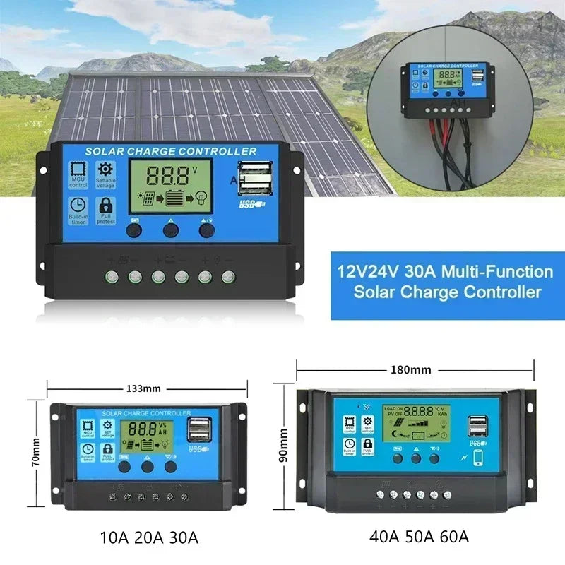 30W Solar Panel Kit with Charge Controller