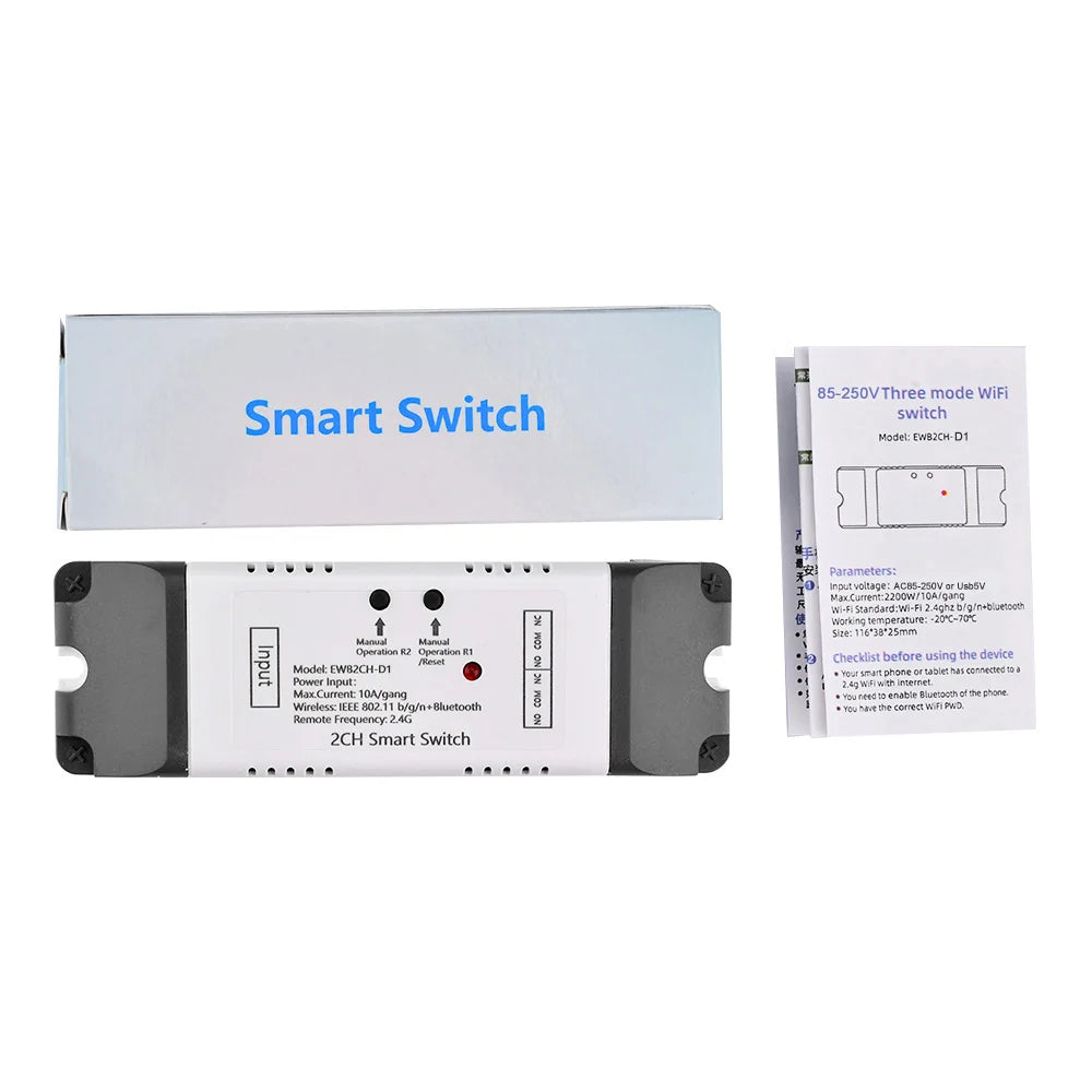 Smart WiFi Dual-Channel Switch with eWeLink App