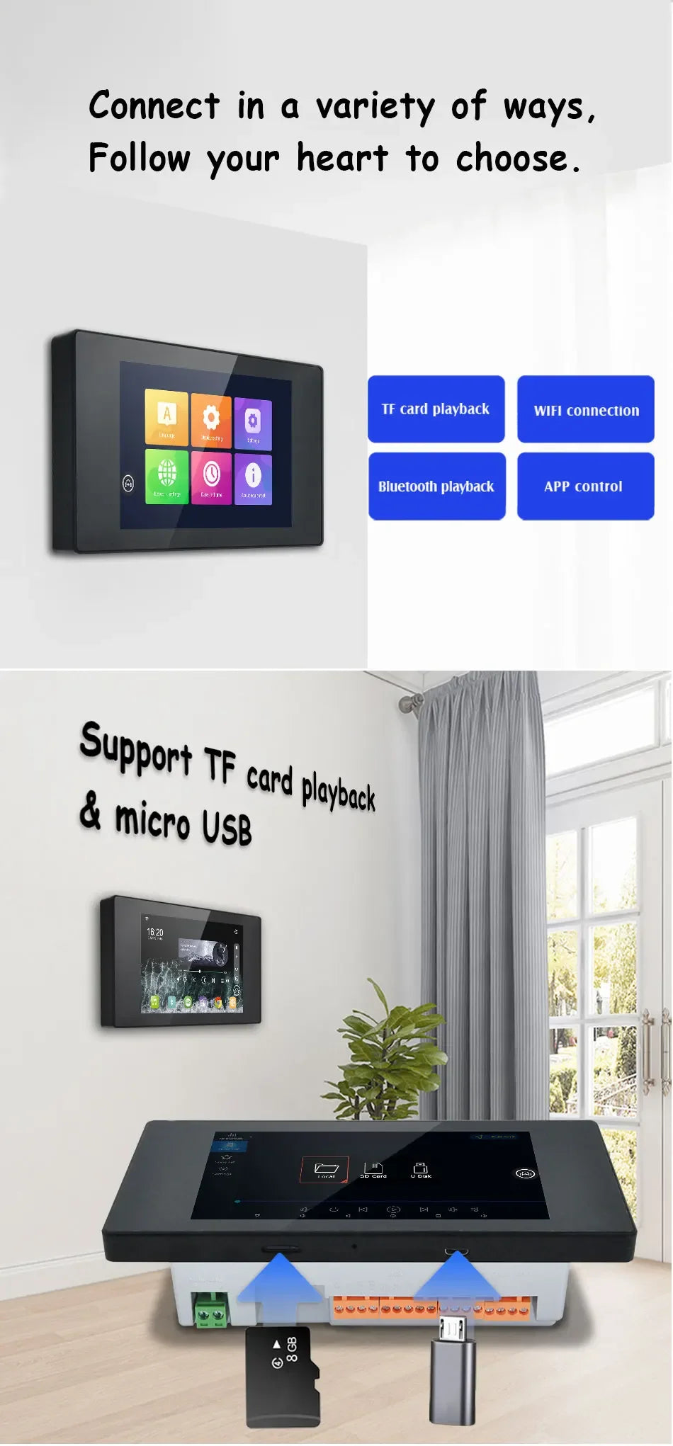 Smart WiFi Amplifier with Touchscreen – Android 8.1