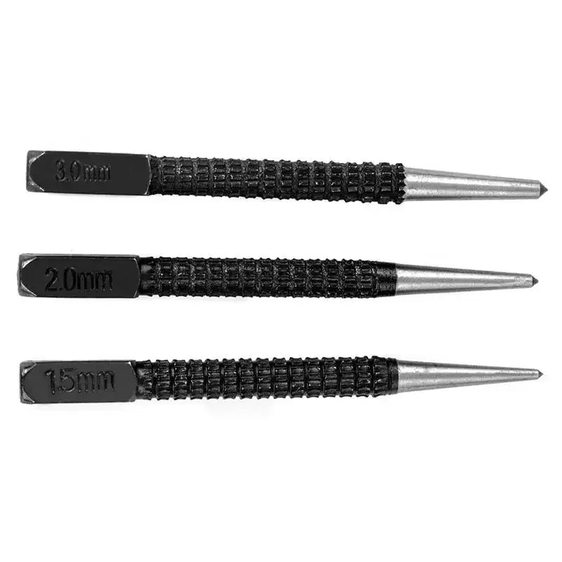 Drive accurate marks with this 3-piece center punch set!