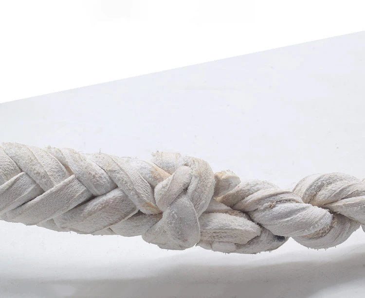 Wushu Cowhide Leather Whip with Wood Handle