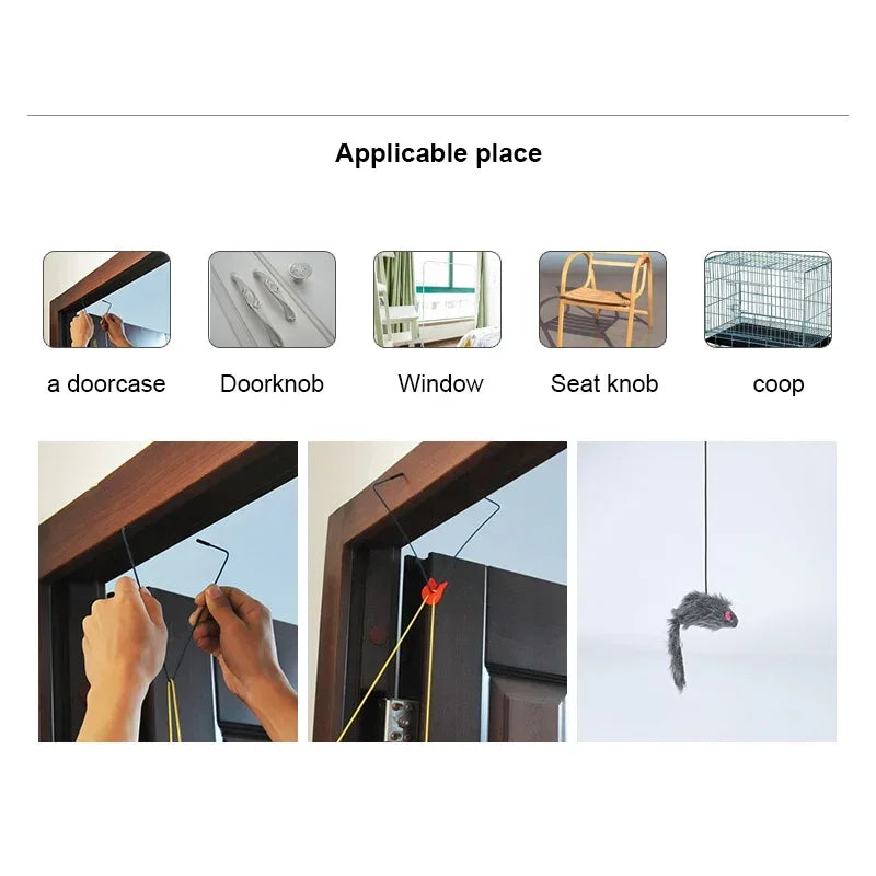 Interactive Hanging Mouse Toy – Endless Fun for Curious Cats!