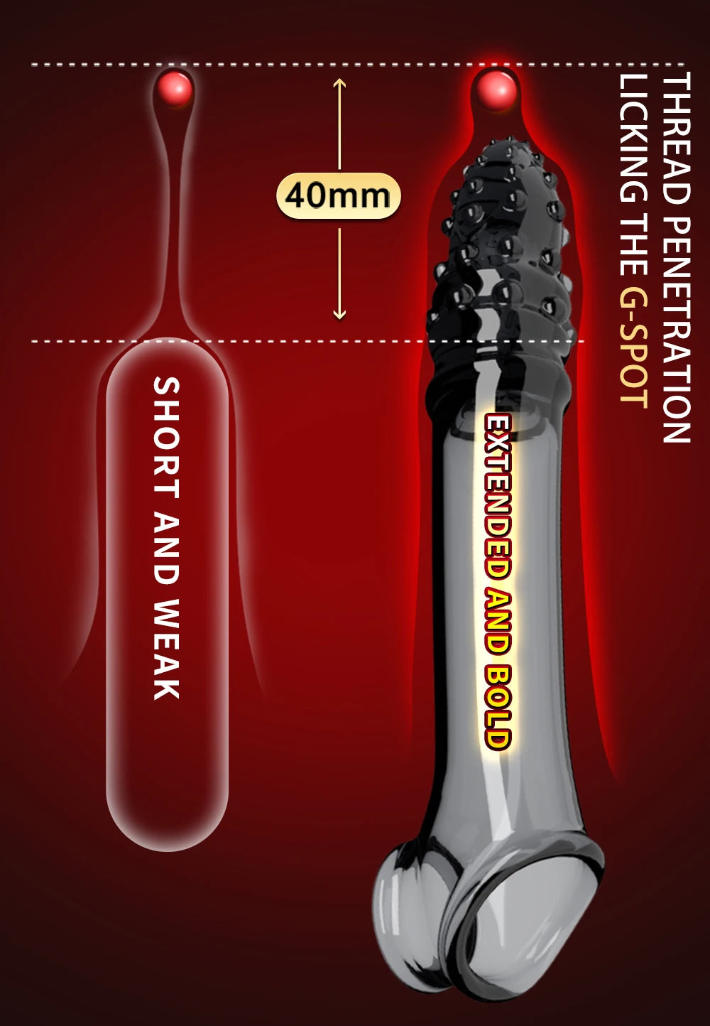 Reusable Penis Extension Sleeve with Vibrator