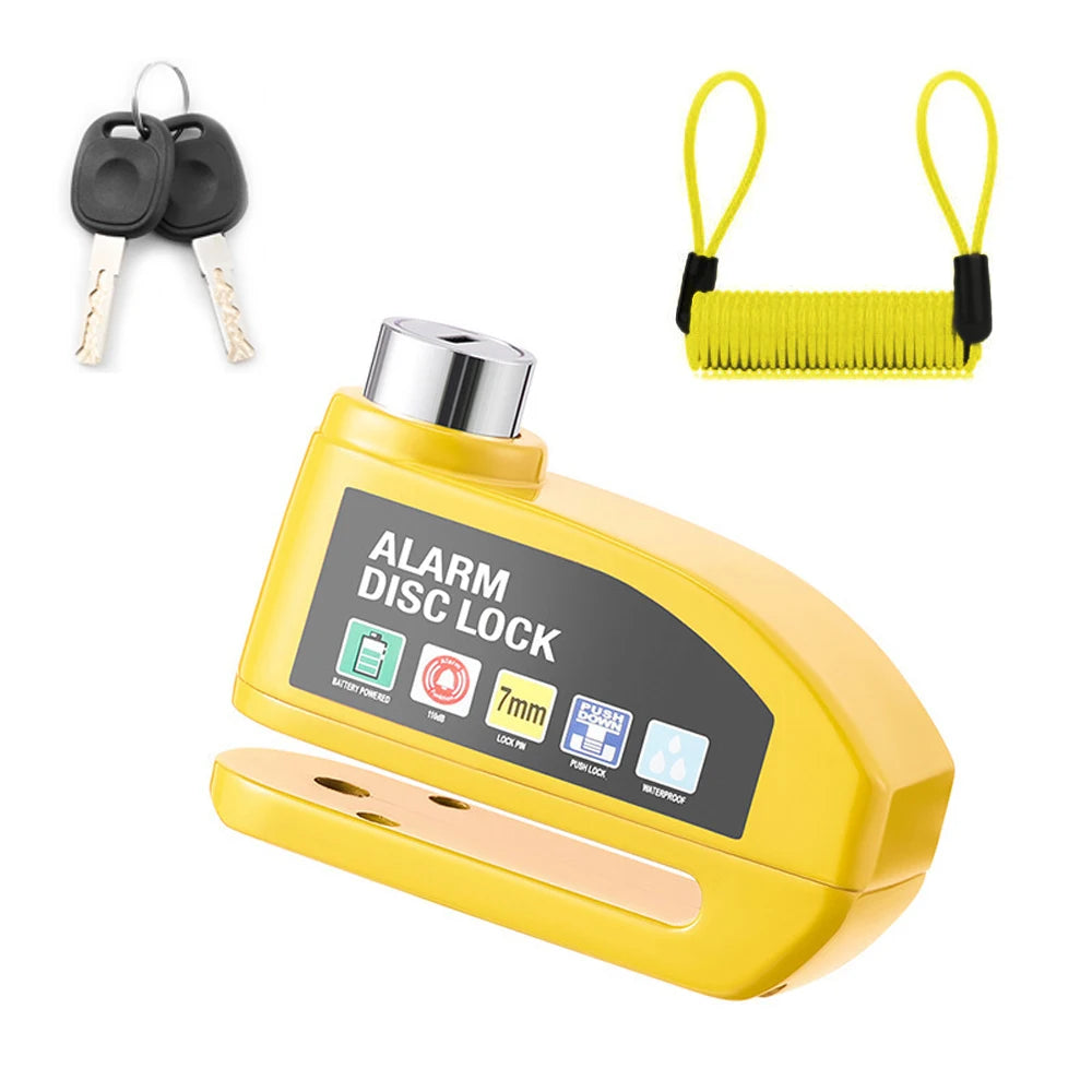 120dB Waterproof Motorcycle Disc Brake Alarm Lock