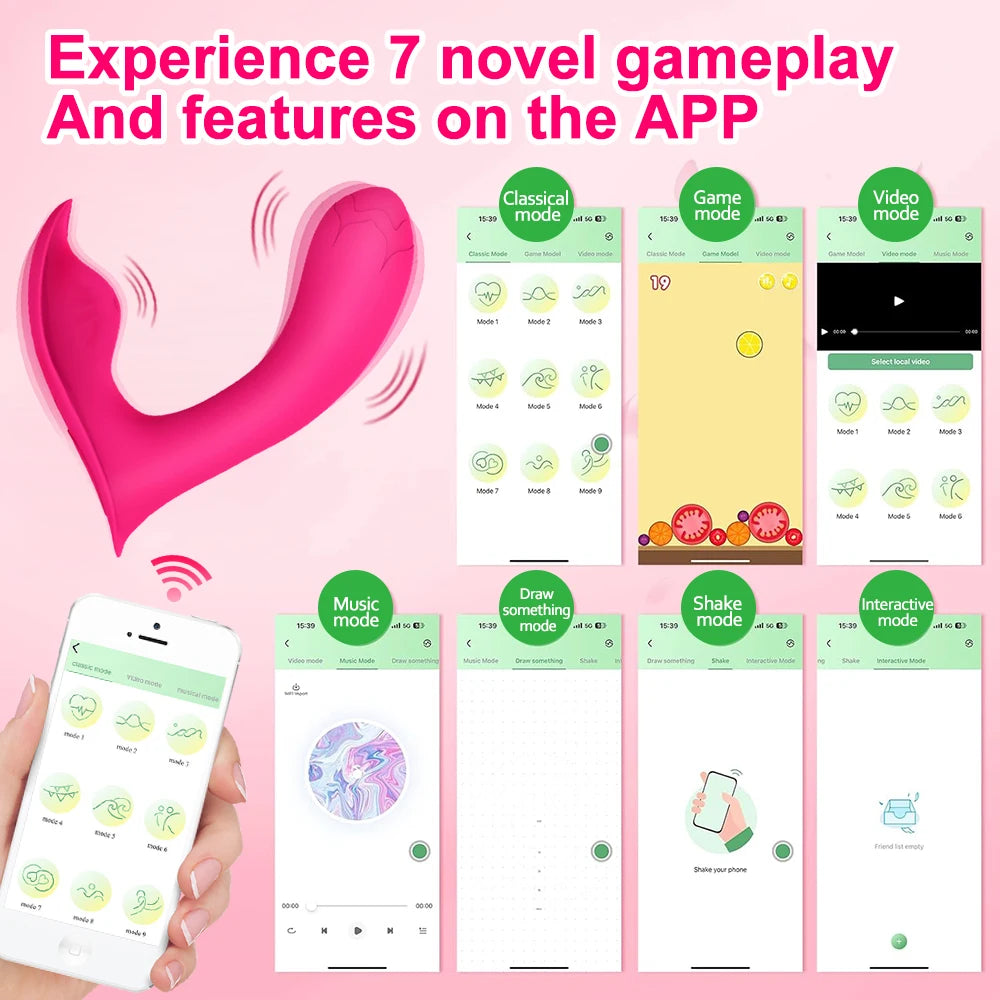 Bluetooth Wearable Vibrator with G-Spot & Clitoral Stimulation