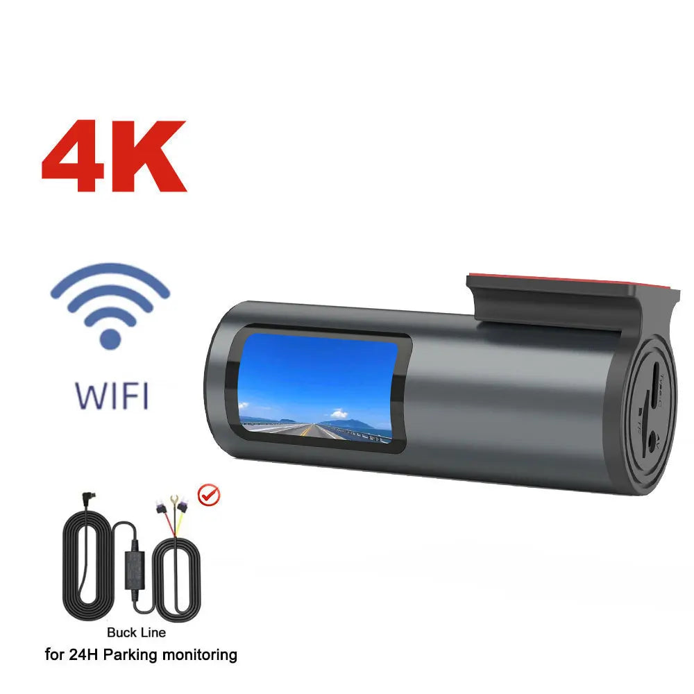 4K WiFi GPS Dash Cam – Mini Car DVR with Parking Mode