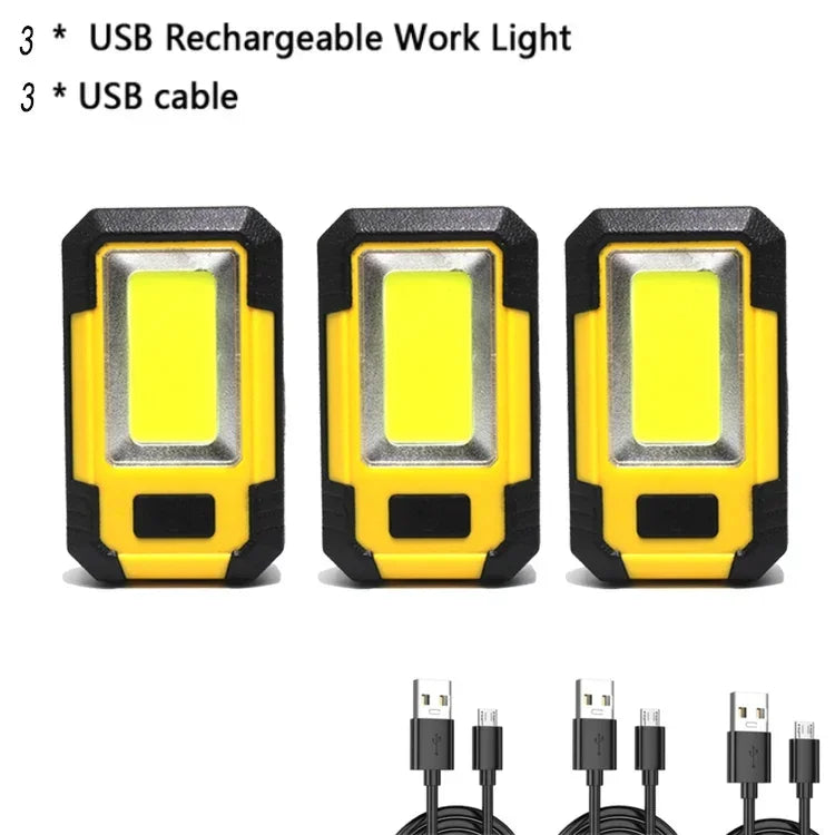 Rechargeable LED Flashlight & Work Light with Power Bank