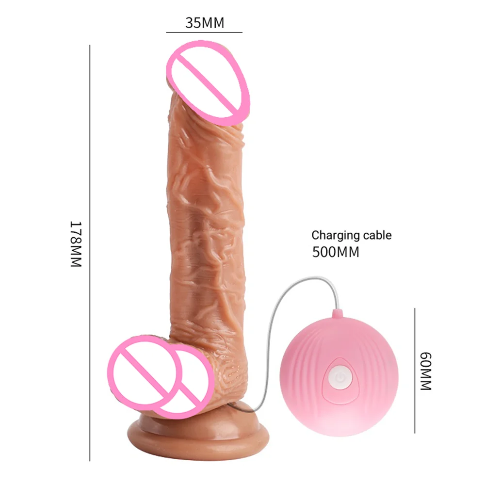 Realistic Dildo Vibrator with Suction Cup