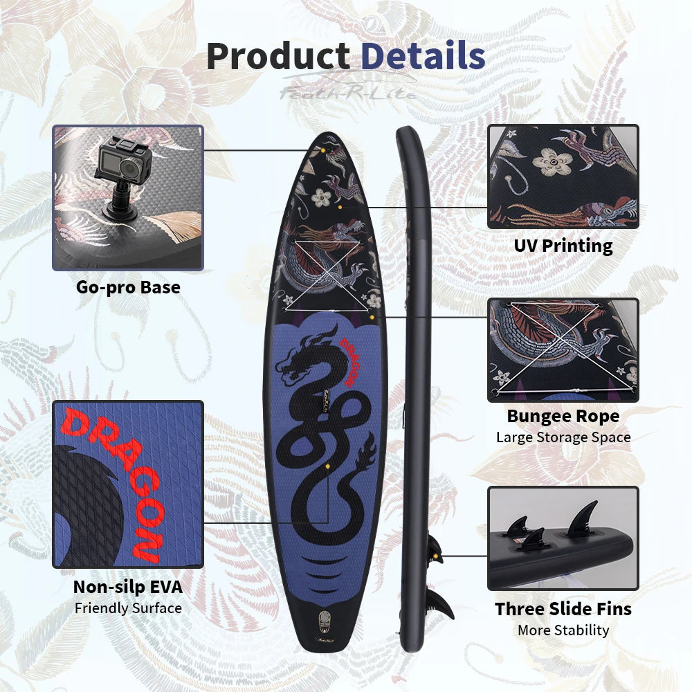 Feath-R-Lite 11'6" Koi Inflatable SUP Board Set