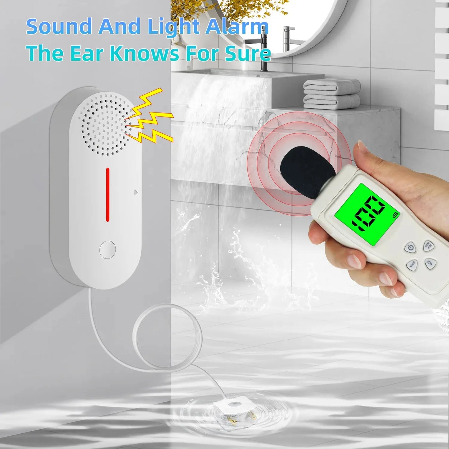 WiFi Smart Water Leak Sensor with Siren
