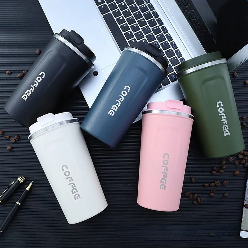 Stainless Steel Smart Coffee Tumbler with Intelligent Temperature Display