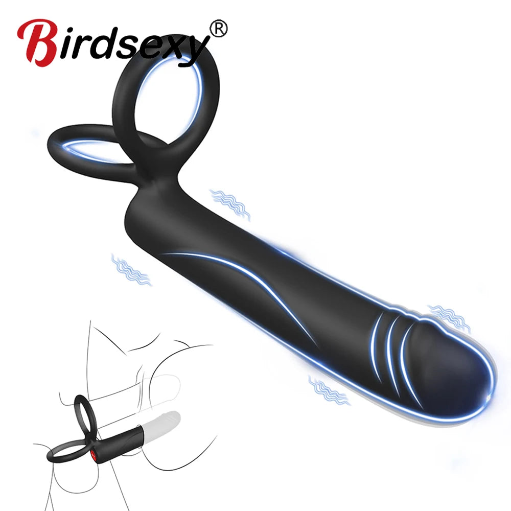 Strap-On Double Penetration Vibrator Set