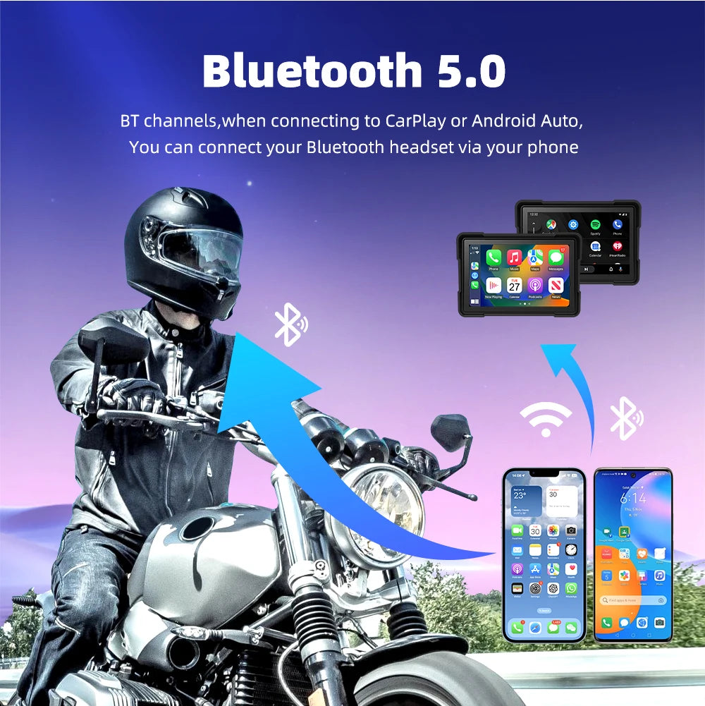 EKIY 5″ Wireless CarPlay & Android Auto GPS Display