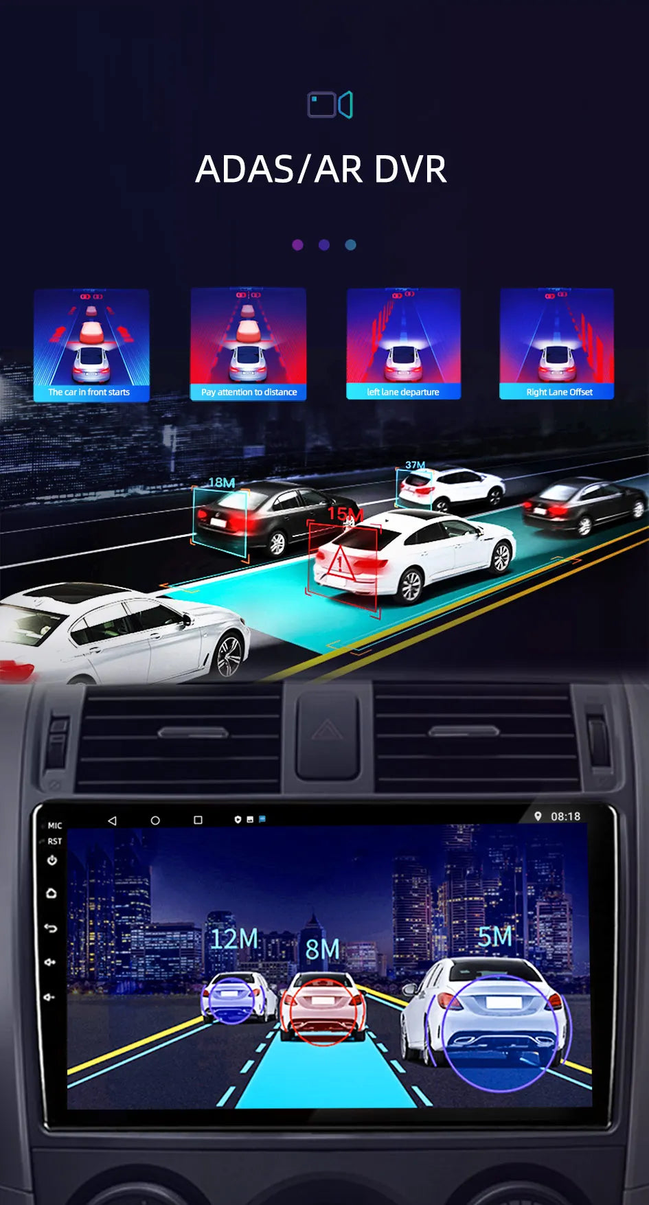 AA ADAS Smart Dash Cam Recorder