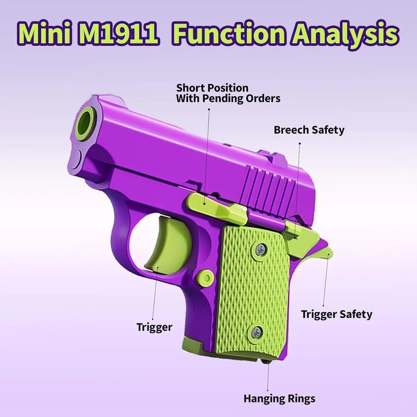 Mini 1911 Fidget Gun Toy – Stress Relief Fun