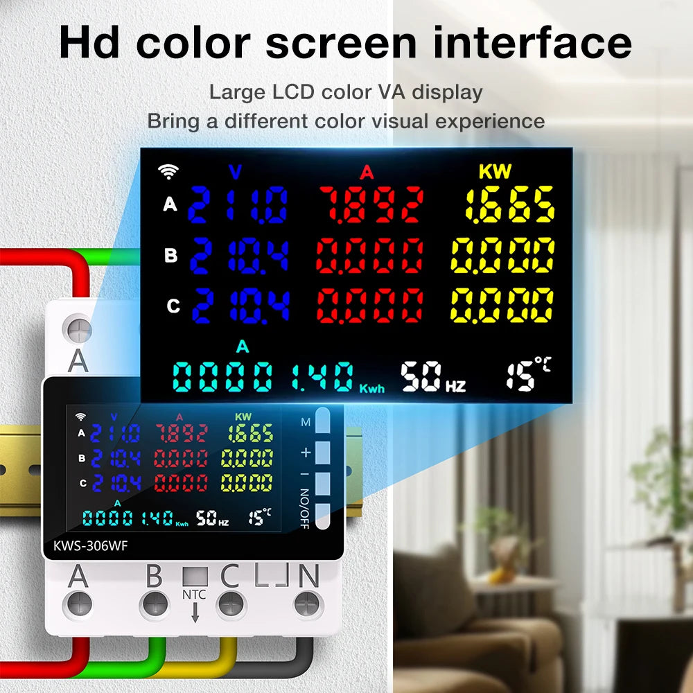 WiFi Smart 3-Phase Power Energy Meter