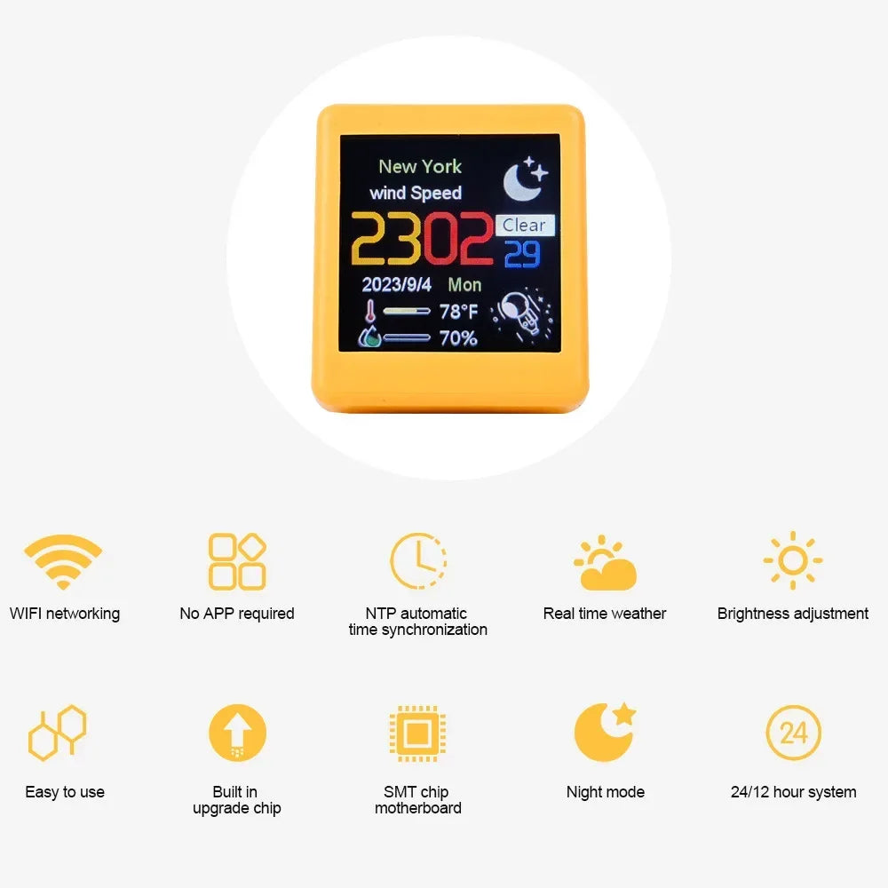 Smart WiFi Weather Clock with Bitcoin Monitor