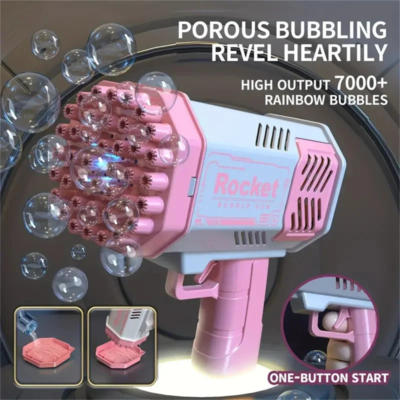 40-Hole Electric Bubble Gun – Rocket Launcher Toy