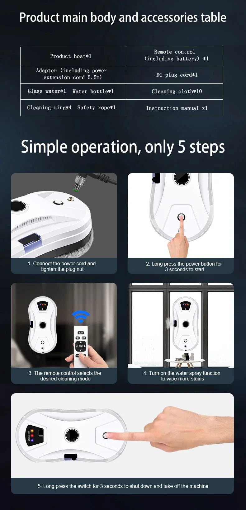 Smart Window Cleaning Robot with Auto Spray